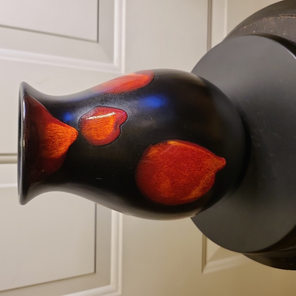 Mid Century Modern Poole Black & Red Fat Lava English Studio Art Pottery… - Picture 6 of 11